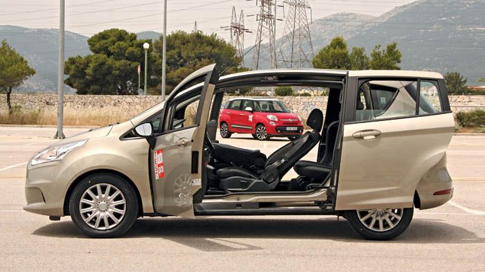 Οι πόρτες του Ford B-Max αλλά και του Fiat 500L υπόσχονται ότι, 
η πρακτικότητα συνδυάζεται με το καθημερινό στιλ.
